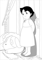 coloriage heidi et son chien